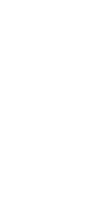 Abstract white flame-shaped symbol with a hollow center on a transparent background.